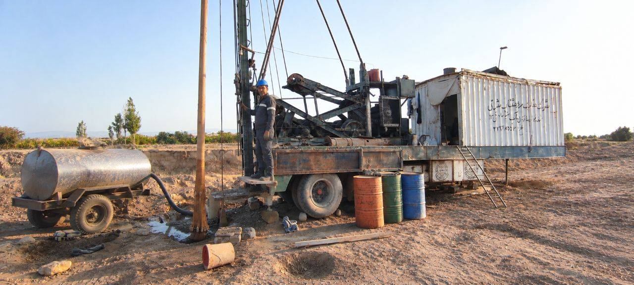 آغاز عملیات اجرایی حفر چاه آب شرب روستای خیرآباد شهرستان فاروج